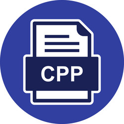 cpp file document icon vector