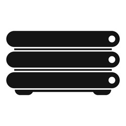 database hosting icon showing server farm or data vector image