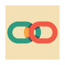interlocking chain links in retro style vector image
