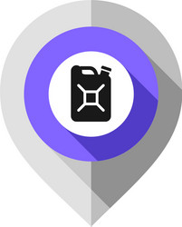 map pin symbol jerrycan gps pointer folded vector image