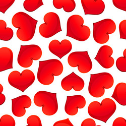 Hearts seamless pattern background red heart Vector Image