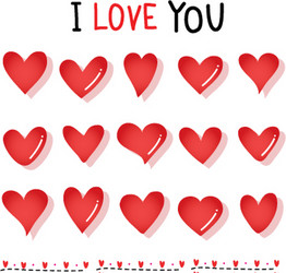 Sweetheart i love you valentine heart vector