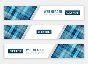 abstract banners for web header with button vector image
