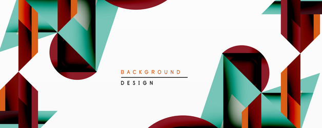 abstract geometric shapes overlap creating vector image
