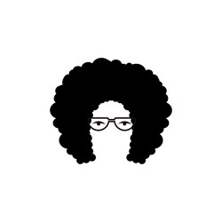 afro woman icon design template vector