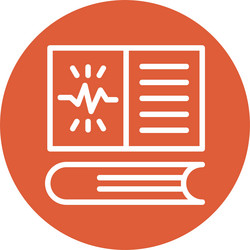 learn spark line circle style icon design vector image