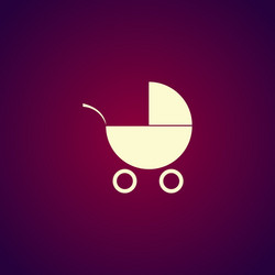 pram icon flat design style vector