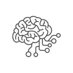 Artificial intelligence ai icon brain concept Vector Image