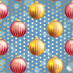 New year pattern with christmas ball sparkles vector