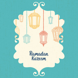 ramadan kareem card vector