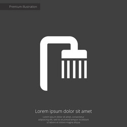Shower sign icon douche with water drops symbol Vector Image