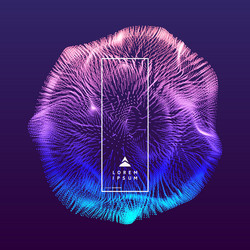 3d abstract sphere array with dynamic particles vector image