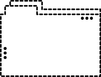 dotted shape file folder to save documents vector image