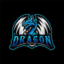Dragon Esports Mascot Logo Vector Image