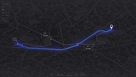 gps map navigation to own house view from above vector