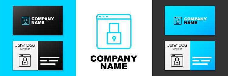 blue line secure your site with https ssl icon vector image