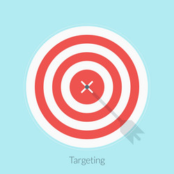 flat design concept for targeting web b vector image