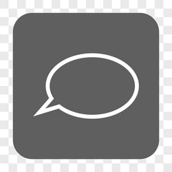 hint cloud rounded square button vector image