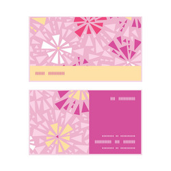 pink abstract triangles horizontal stripe frame vector image