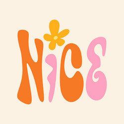 Psychedelic Hippie Font - Retro Vibes vector image