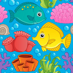 Coral fish theme image 1 Royalty Free Vector Image