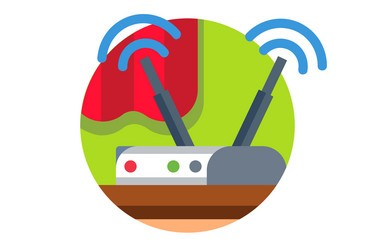 wireless network wifi router vector image