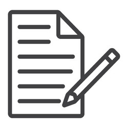 edit document line icon web and mobile file vector image