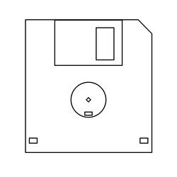simple of floppy disk personal computer component vector image