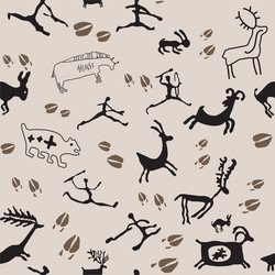 Prehistoric Cave Painting Royalty Free Vector Image