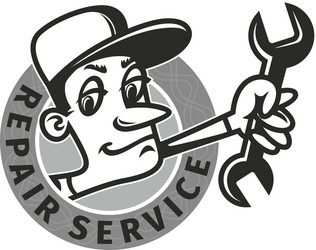 Repair shop emblem vector