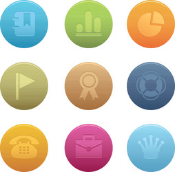 circle office icons Vector Image