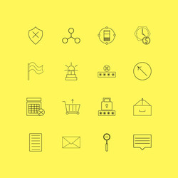 internet of things linear icon set simple outline vector image