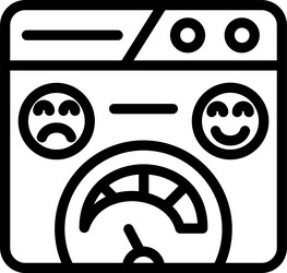 sentiment analysis linear style icon design vector image