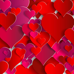 valentines day abstract paper hearts love vector