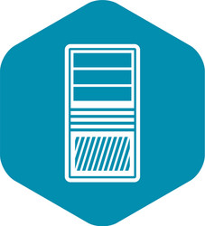 black computer system unit icon simple style vector image