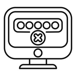 computer security system showing password vector image