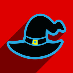 flat with shadow icon and mobile application witch vector image