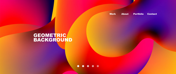 flowing gradient colors and round elements vector image