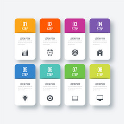 Infographic design template eight option vector