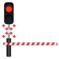 Train sign with red and green light Royalty Free Vector