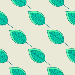 Green leaves seamless pattern Royalty Free Vector Image