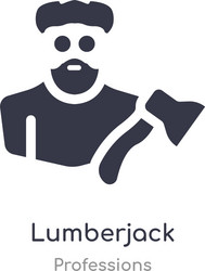 Lumberjack icon isolated from vector