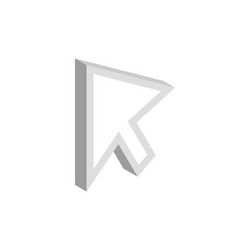 mouse cursor is over object icon isometric style vector image