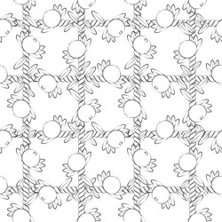 Seamless pattern net of the cord with cranberries vector