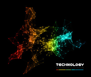 abstract network connection background vector image