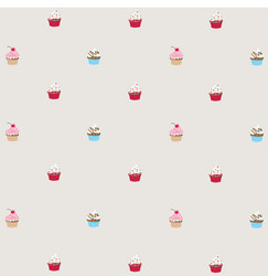 Decorated cupcakes vector