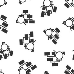 hierarchy diagram icon in flat style structure vector image