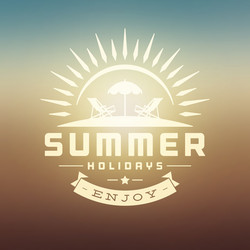 Retro Summer Vibes Poster Vector Image