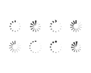 collection loading bar status icon set of loaded vector image