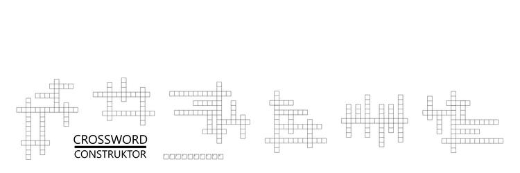 crossword constructor puzzle squares empty set vector image